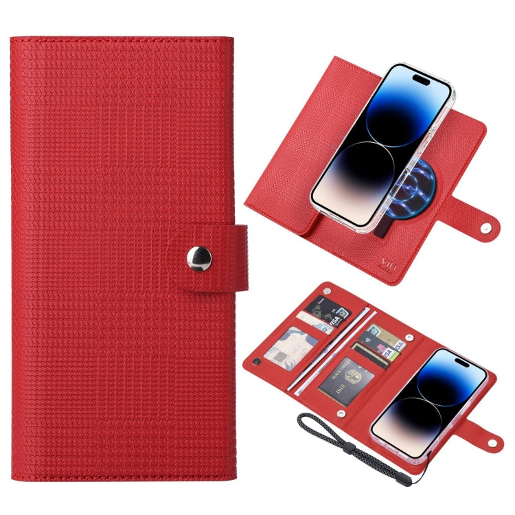 For iPhone 14 Pro Max ViLi GHA-C Series RFID MagSafe Magnetic Flip Leather Phone Case(Red) - iPhone 14 Pro Max Cases by ViLi | Online Shopping UK | buy2fix