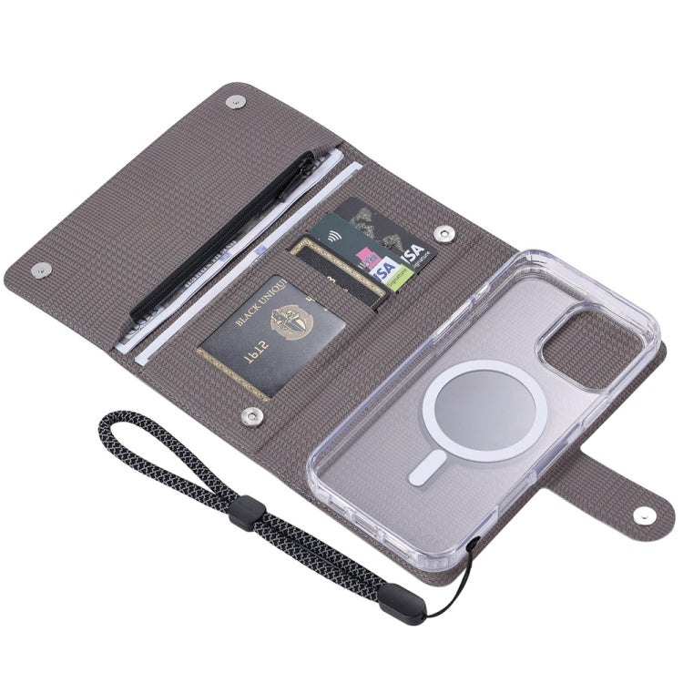 For iPhone 14 Pro Max ViLi GHB-C Series RFID MagSafe Magnetic Flip Leather Phone Case(Grey) - iPhone 14 Pro Max Cases by ViLi | Online Shopping UK | buy2fix