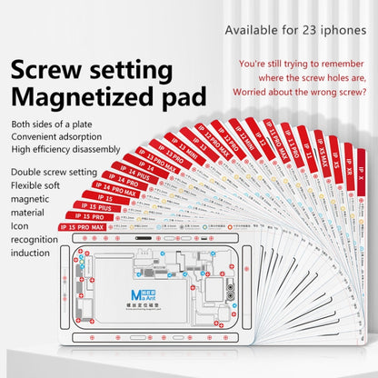 For iPhone 13 MaAnt Double-sided Screw Positioning Flexible Soft Magnetic Pad - Magnetic Screws Mat by buy2fix | Online Shopping UK | buy2fix