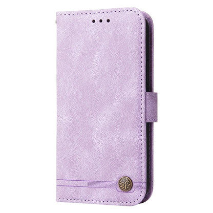 For Samsung Galaxy S25 5G Skin Feel Life Tree Metal Button Leather Phone Case(Purple) - Galaxy S25 5G Cases by buy2fix | Online Shopping UK | buy2fix