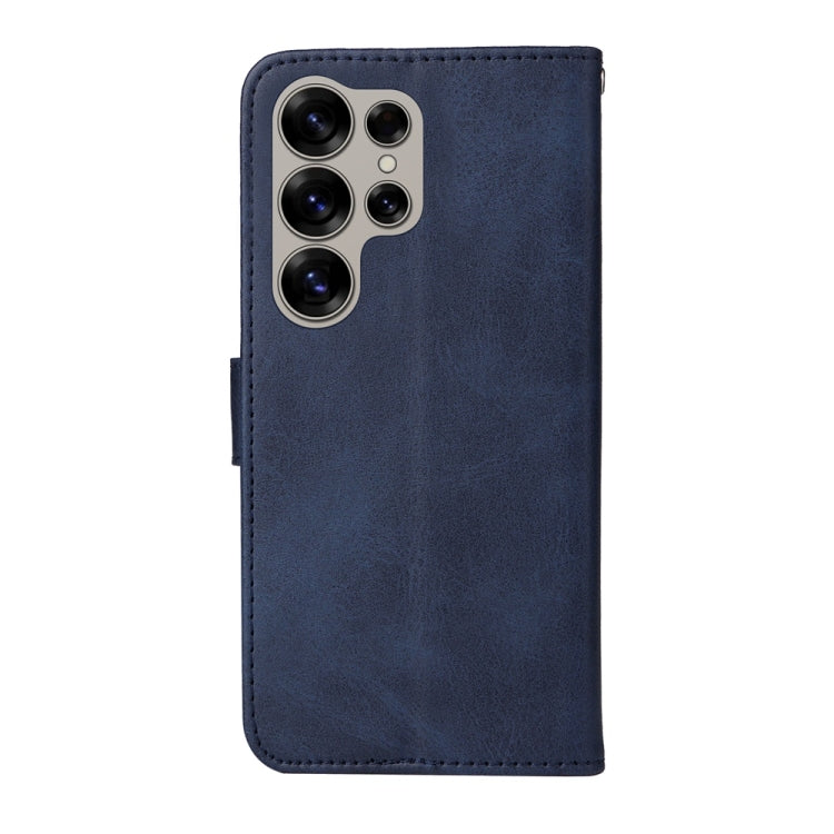 For Samsung Galaxy S25 Ultra 5G Classic Calf Texture Flip Leather Phone Case(Blue) - Galaxy S25 Ultra 5G Cases by buy2fix | Online Shopping UK | buy2fix