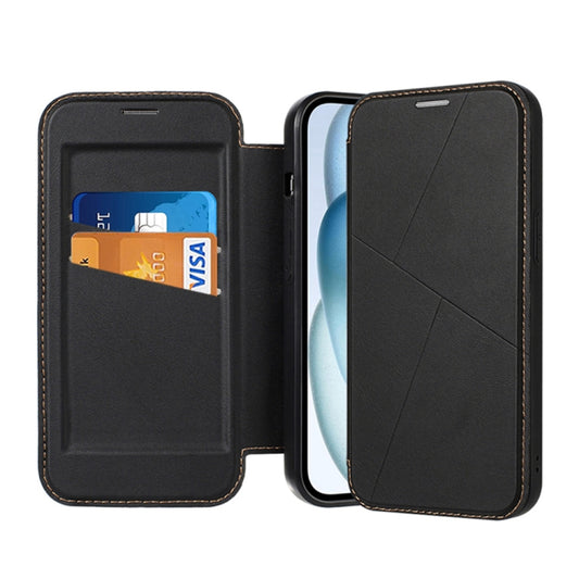 For iPhone 13 Pro Max Magnetic Armor Series RFID Card Slots Leather Phone Case(Black) - iPhone 13 Pro Max Cases by buy2fix | Online Shopping UK | buy2fix