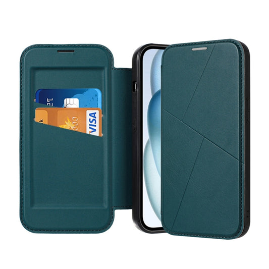 For iPhone 13 Pro Max Magnetic Armor Series RFID Card Slots Leather Phone Case(Green) - iPhone 13 Pro Max Cases by buy2fix | Online Shopping UK | buy2fix