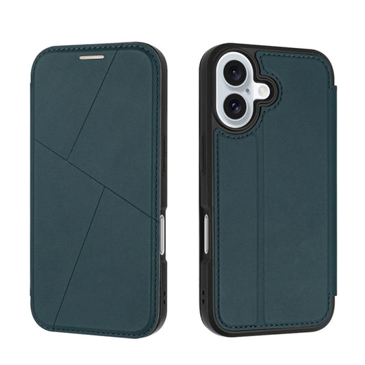 For iPhone 16 Plus Magnetic Armor Series RFID Card Slots Leather Phone Case(Green) - iPhone 16 Plus Cases by buy2fix | Online Shopping UK | buy2fix