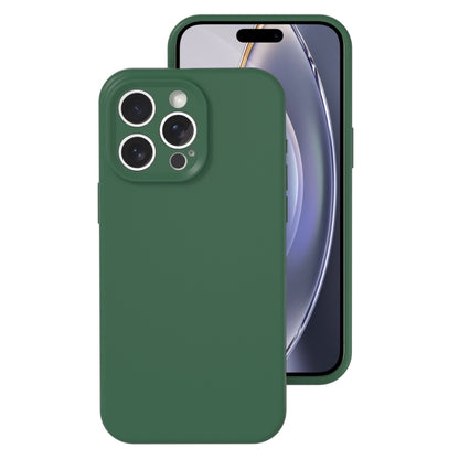 For iPhone 16 Pro Max Precise Hole Liquid Silicone Jelly Color Full Coverage Phone Case(Moss Green) - iPhone 16 Pro Max Cases by buy2fix | Online Shopping UK | buy2fix