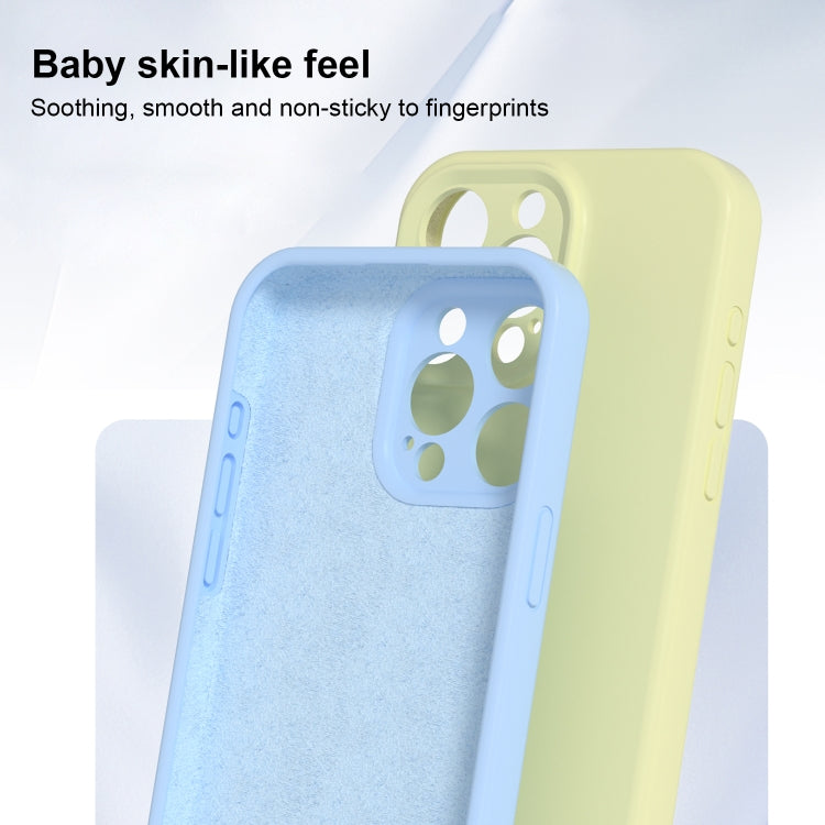 For iPhone 16 Pro Precise Hole Liquid Silicone Jelly Color Full Coverage Phone Case(Sky Blue) - iPhone 16 Pro Cases by buy2fix | Online Shopping UK | buy2fix