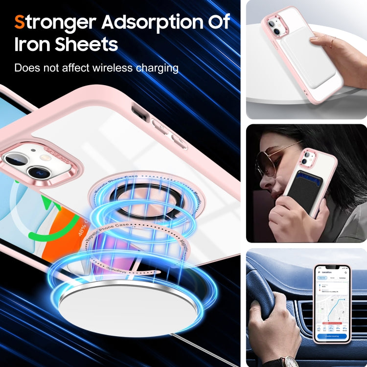 For iPhone 16 Plus Magnetic Rotating Ring Holder Phone Case(Pink) - iPhone 16 Plus Cases by buy2fix | Online Shopping UK | buy2fix