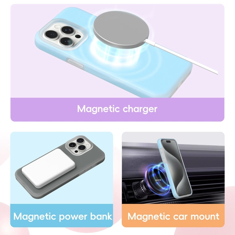 For iPhone 16 Pro Max Jelly Liquid Silicone MagSafe Magnetic Phone Case(Berry Powder) - iPhone 16 Pro Max Cases by buy2fix | Online Shopping UK | buy2fix