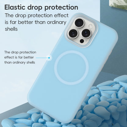 For iPhone 14 Jelly Liquid Silicone MagSafe Magnetic Phone Case(White) - iPhone 14 Cases by buy2fix | Online Shopping UK | buy2fix