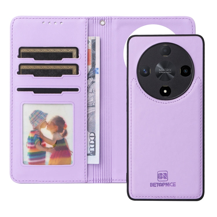 For Honor Magic6 Lite 5G BETOPNICE BN-005 2 in 1 Detachable Imitate Genuine Leather Phone Case(Light Purple) - Honor Cases by BETOPNICE | Online Shopping UK | buy2fix