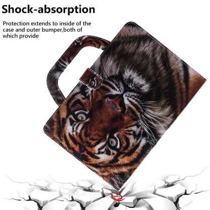 For Samsung Galaxy Tab S7 T870 (2020) 3D Colored Drawing Horizontal Flip Leather Case with Holder & Card Slot & Wallet & Handle(Siberian Tiger) - Other Galaxy Tab PC by buy2fix | Online Shopping UK | buy2fix