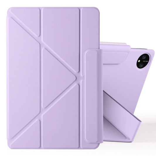 For Huawei MatePad Pro 11 2024 / 2022 Fixed Buckle Magnetic Deformation Leather Tablet Case(Purple) - Huawei by buy2fix | Online Shopping UK | buy2fix