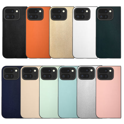 For Google Pixel 9 Pro Fold PU Leather Black Frame Full Coverage Phone Case(Light Pink) - Google Cases by buy2fix | Online Shopping UK | buy2fix