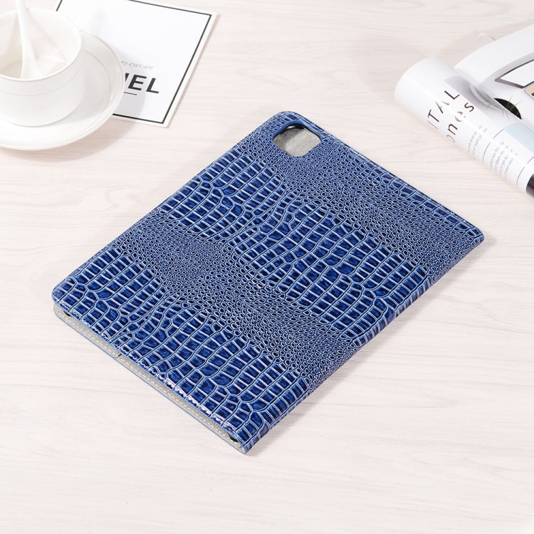 For iPad Pro 13  2024 Crocodile Texture Leather Tablet Case(Blue) - iPad Pro 13 2024 Cases by buy2fix | Online Shopping UK | buy2fix