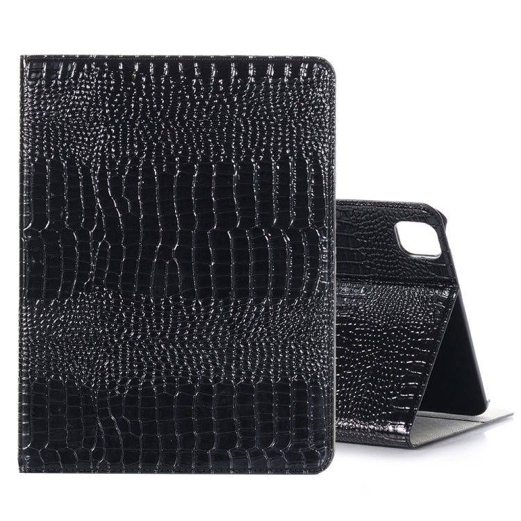 For iPad Pro 11 2024 Crocodile Texture Leather Tablet Case(Black) - iPad Pro 11 2024 Cases by buy2fix | Online Shopping UK | buy2fix