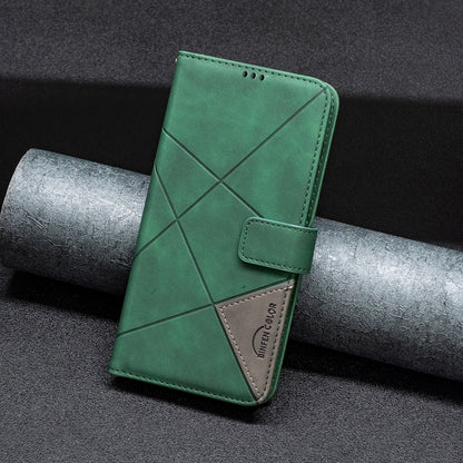 For Redmi K70 Ultra Magnetic Buckle Rhombus Texture Leather Phone Case(Green) - Xiaomi Cases by buy2fix | Online Shopping UK | buy2fix