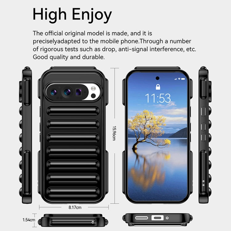 For Google Pixel 9 Pro Capsule Series Candy Color TPU Phone Case(Black) - Google Cases by buy2fix | Online Shopping UK | buy2fix