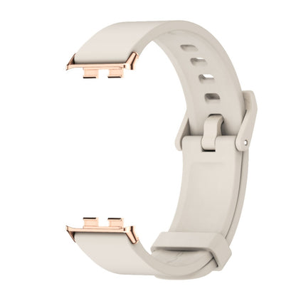 For Honor Band 9 MIJOBS Solid Color Silicone Watch Band(Gray Rose Gold) - Watch Bands by MIJOBS | Online Shopping UK | buy2fix