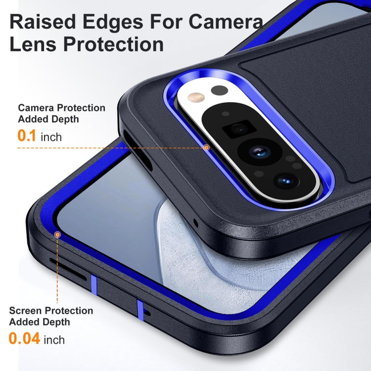 For Google Pixel 9 Pro Life Waterproof Rugged PC + Silicone Phone Case(Dark Blue + Royal Blue) - Google Cases by buy2fix | Online Shopping UK | buy2fix