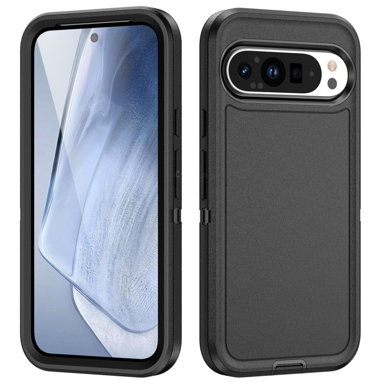 For Google Pixel 9 Life Waterproof Rugged PC + Silicone Phone Case(Black) - Google Cases by buy2fix | Online Shopping UK | buy2fix