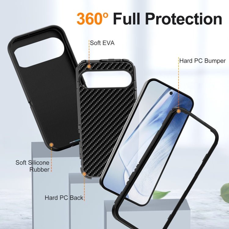 For Google Pixel 9 Life Waterproof Rugged PC + Silicone Phone Case(Black) - Google Cases by buy2fix | Online Shopping UK | buy2fix