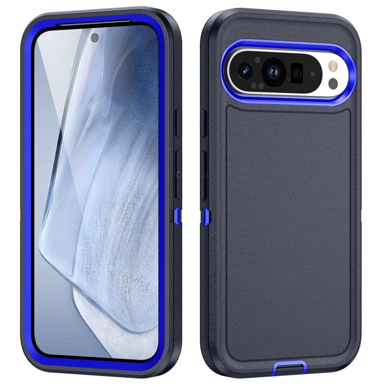 For Google Pixel 9 Life Waterproof Rugged PC + Silicone Phone Case(Dark Blue + Royal Blue) - Google Cases by buy2fix | Online Shopping UK | buy2fix