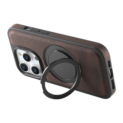 For iPhone 12 Pro Max Denior A14 Skin Feel Rotating Holder MagSafe Phone Case(Brown) - iPhone 12 Pro Max Cases by Denior | Online Shopping UK | buy2fix