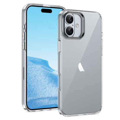 For iPhone 16 Plus Ice Feel HD Transparent PC Full Coverage Phone Case(Black) - iPhone 16 Plus Cases by buy2fix | Online Shopping UK | buy2fix