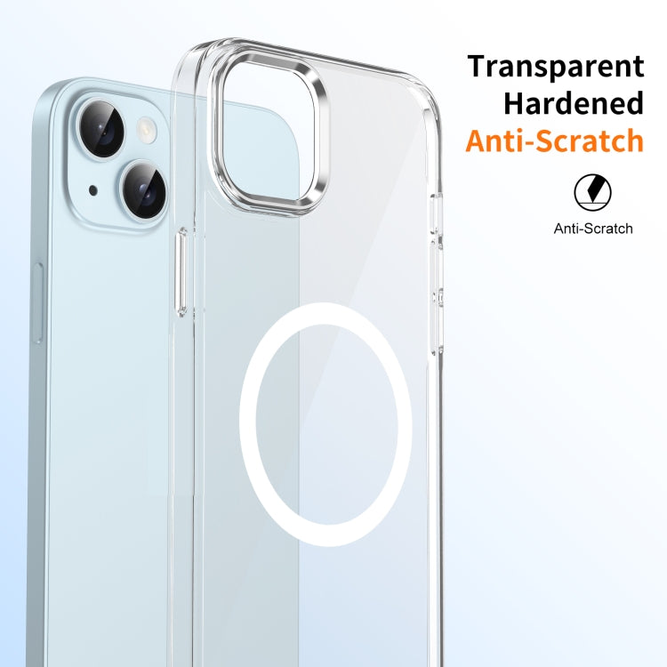 For iPhone 15 Ice Feel HD Transparent MagSafe PC Full Coverage Phone Case(White) - iPhone 15 Cases by buy2fix | Online Shopping UK | buy2fix