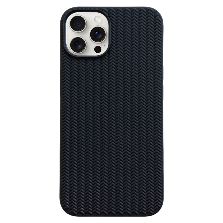 For iPhone 16 Pro Max Weave Texture TPU Phone Case(Black) - iPhone 16 Pro Max Cases by buy2fix | Online Shopping UK | buy2fix