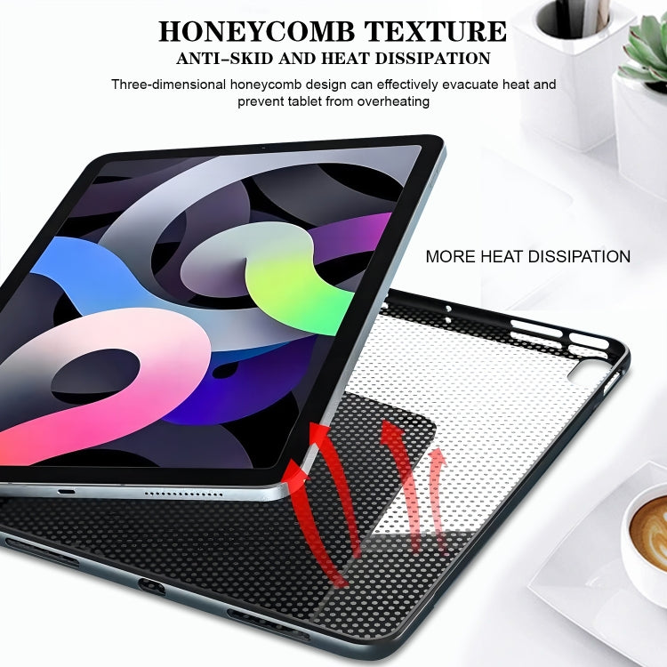 For Samsung Galaxy Tab S9+ / S9 FE+ Color Painting Pattern Smart Tablet TPU Case(Black Rose) - Galaxy Tab S9+ Cases by buy2fix | Online Shopping UK | buy2fix