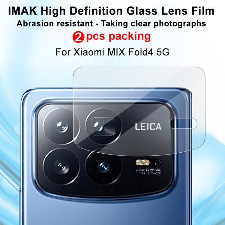 For Xiaomi Mix Fold 4 2 PCS/Set IMAK HD Glass Rear Camera Lens Film - Mix Fold 4 Tempered Glass by imak | Online Shopping UK | buy2fix