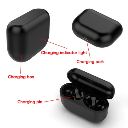 For Jabra Elite 10 Wireless Bluetooth Earphone Charging Box(Black) - Other Accessories by buy2fix | Online Shopping UK | buy2fix