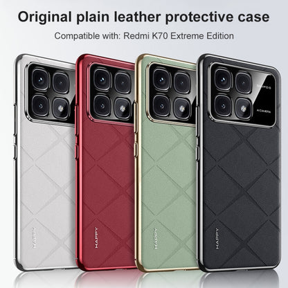 For Redmi K70 Ultra Plain Leather PC Phone Case(Green) - Xiaomi Cases by buy2fix | Online Shopping UK | buy2fix