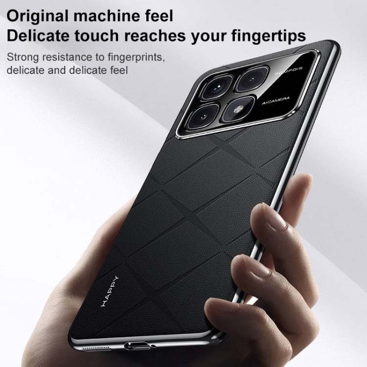 For Redmi K70 Ultra Plain Leather PC Phone Case(Black) - Xiaomi Cases by buy2fix | Online Shopping UK | buy2fix