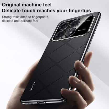 For Redmi K70 Ultra Plain Leather PC Phone Case(Black) - Xiaomi Cases by buy2fix | Online Shopping UK | buy2fix