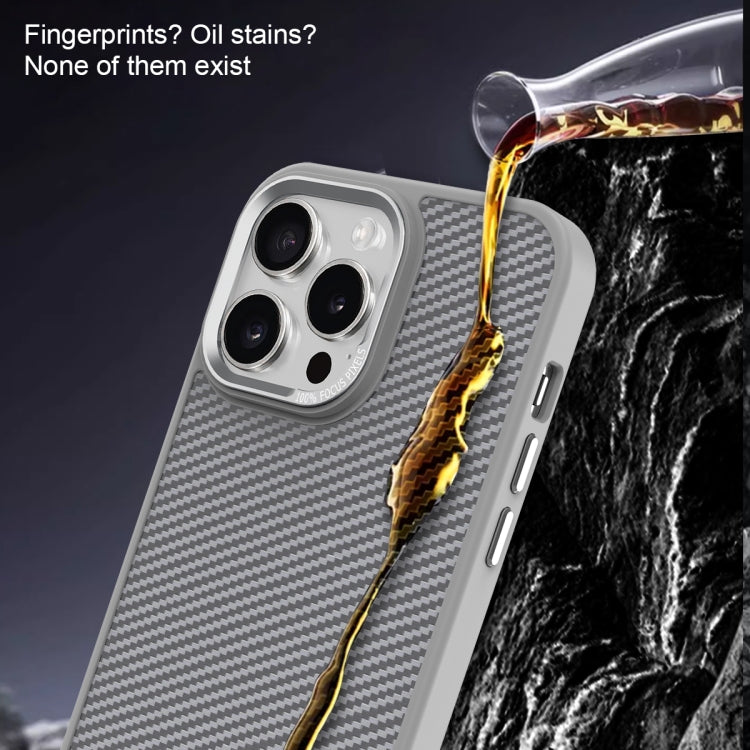 For iPhone 16 Plus Carbon Fiber Texture MagSafe Magnetic Shockproof Phone Case(Black) - iPhone 16 Plus Cases by buy2fix | Online Shopping UK | buy2fix