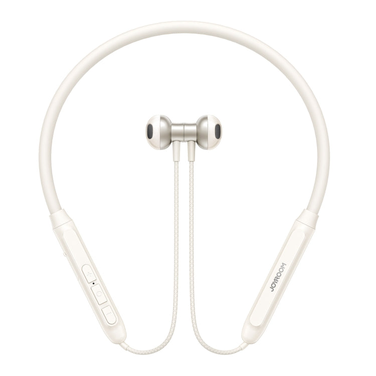 JOYROOM JR-D8 Neckband Wireless Bluetooth Sports Outdoor Earphone(Creamy White) - Neck-mounted Earphone by JOYROOM | Online Shopping UK | buy2fix