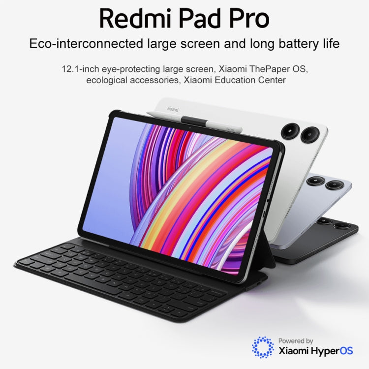 [HK Warehouse] Xiaomi Redmi Pad Pro 12.1 inch Tablet PC Global, 8GB+128GB, HyperOS Qualcomm Snapdragon 7s Gen2 Octa Core, 10000mAh Battery(Black) - Other by Xiaomi | Online Shopping UK | buy2fix