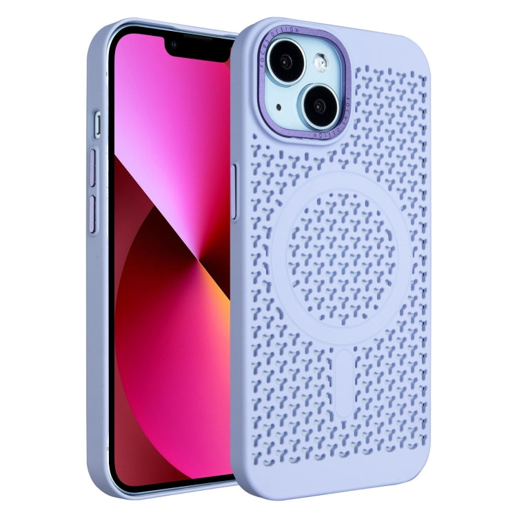 For iPhone 13 Ice Feeling Cooling MagSafe Magnetic Phone Case(Light Purple) - iPhone 13 Cases by buy2fix | Online Shopping UK | buy2fix