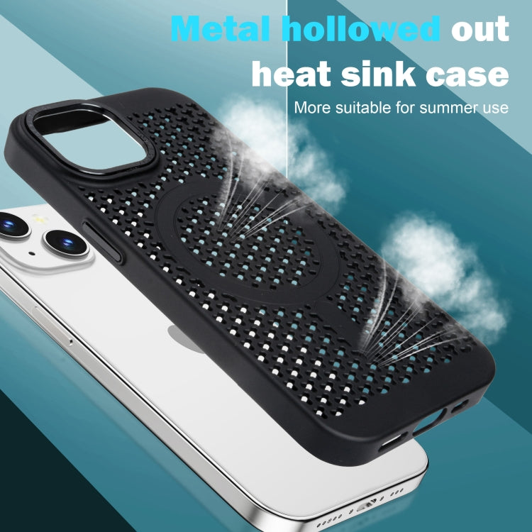 For iPhone 16 Plus Ice Feeling Cooling MagSafe Magnetic Phone Case(Black) - iPhone 16 Plus Cases by buy2fix | Online Shopping UK | buy2fix