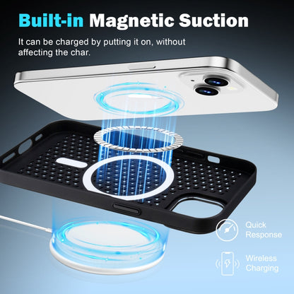 For iPhone 16 Plus Ice Feeling Cooling MagSafe Magnetic Phone Case(Black) - iPhone 16 Plus Cases by buy2fix | Online Shopping UK | buy2fix