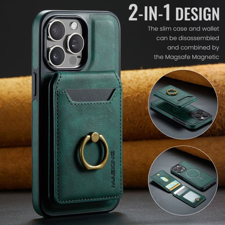 For iPhone 13 Pro DG.MING K1 MagSafe Detachable Wallet RFID Back Cover Phone Case(Green) - iPhone 13 Pro Cases by DG.MING | Online Shopping UK | buy2fix