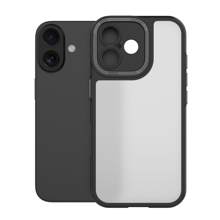 For iPhone 16 Bodyguard Micro Matte PC Hybrid TPU Phone Case(Black) - iPhone 16 Cases by buy2fix | Online Shopping UK | buy2fix