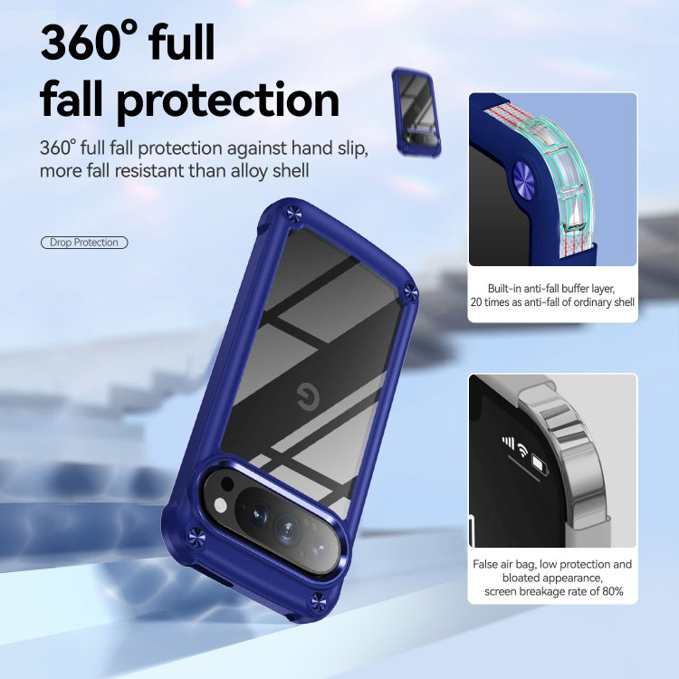 For Google Pixel 9 Pro XL TPU + PC Lens Protection Phone Case(Blue) - Google Cases by buy2fix | Online Shopping UK | buy2fix