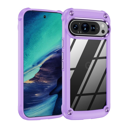 For Google Pixel 9 / 9 Pro TPU + PC Lens Protection Phone Case(Purple) - Google Cases by buy2fix | Online Shopping UK | buy2fix