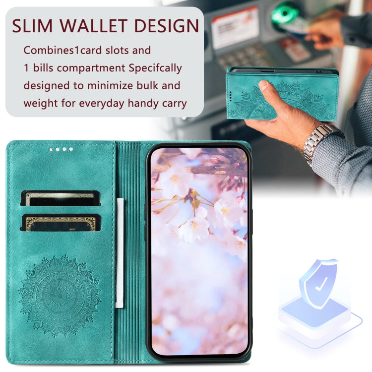 For Google Pixel 9 / 9 Pro Totem Embossed Magnetic Leather Phone Case(Green) - Google Cases by buy2fix | Online Shopping UK | buy2fix