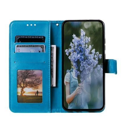 For Google Pixel 9 Pro XL Totem Flower Embossed Leather Phone Case with Lanyard(Blue) - Google Cases by buy2fix | Online Shopping UK | buy2fix