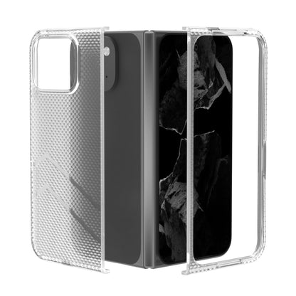 For Google Pixel 9 Pro Fold Wave Pattern Transparent Frosted Phone Case - Google Cases by buy2fix | Online Shopping UK | buy2fix