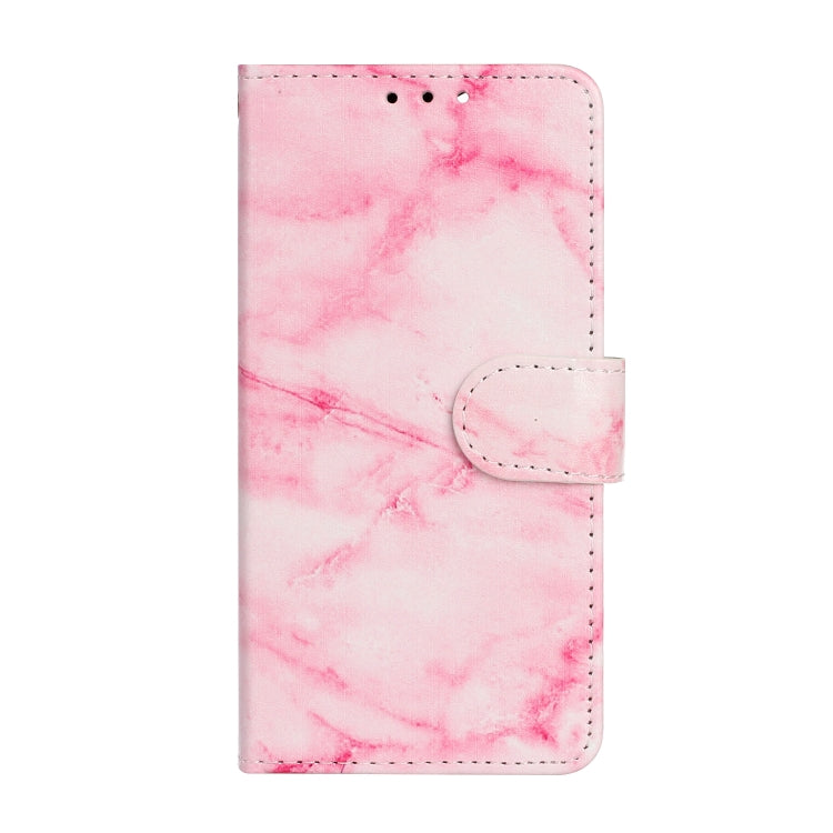 For iPhone 16 Plus Colored Drawing Marble Pattern Leather Phone Case(Pink Marble) - iPhone 16 Plus Cases by buy2fix | Online Shopping UK | buy2fix